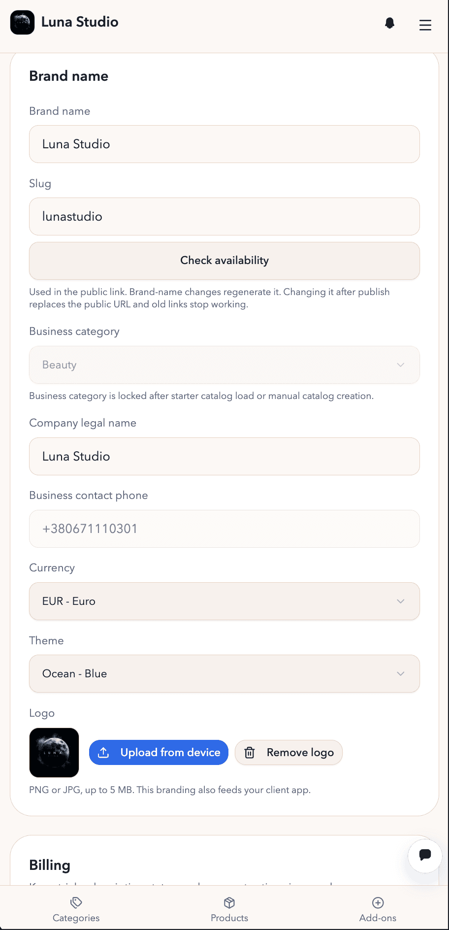 Brand your app